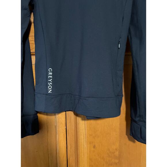 Greyson Women's Halley Quarter Zip Activewear Turtleneck in Shepherd Black SZ S - Picture 11 of 15